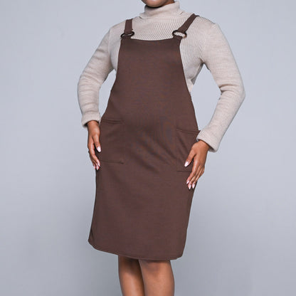 Chocolate Pinafore Dress