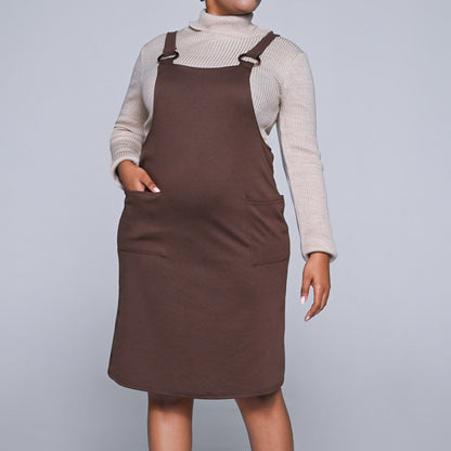 Chocolate Pinafore Dress