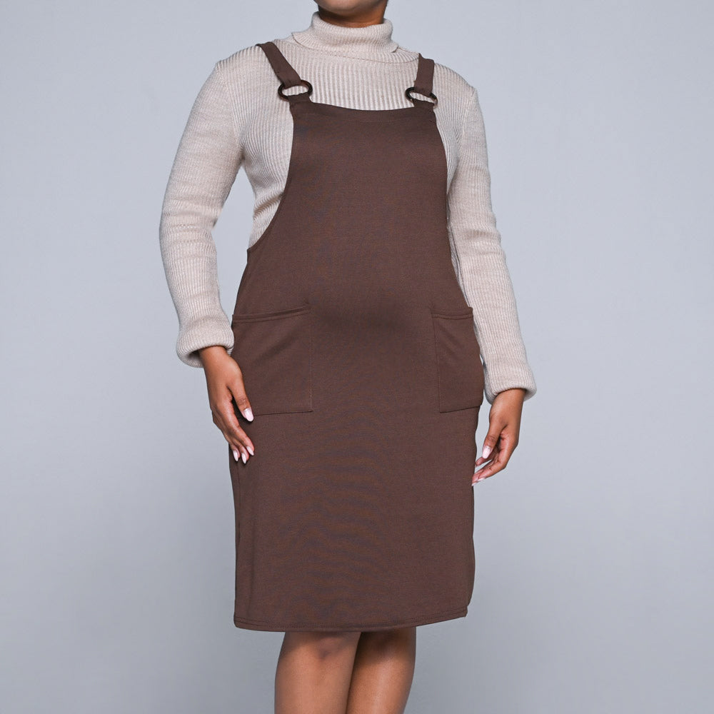 Chocolate Pinafore Dress