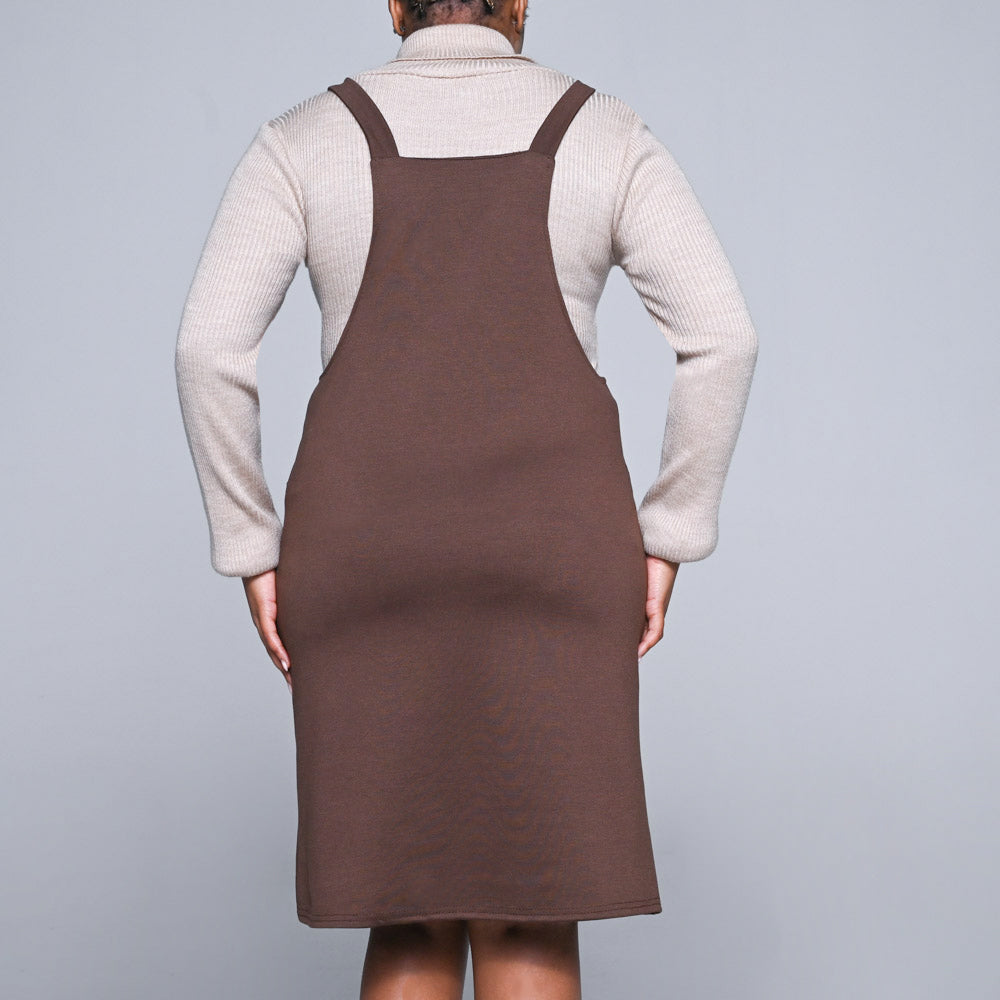 Chocolate Pinafore Dress