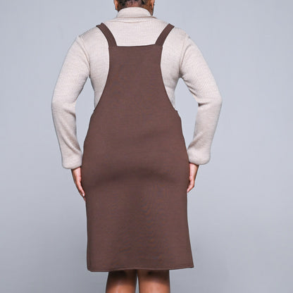 Chocolate Pinafore Dress