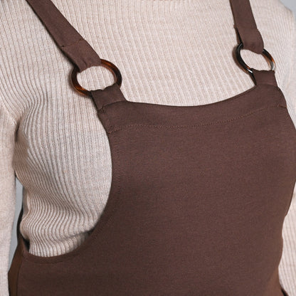 Chocolate Pinafore Dress