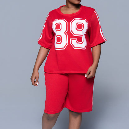 Red Top And Shorts Set