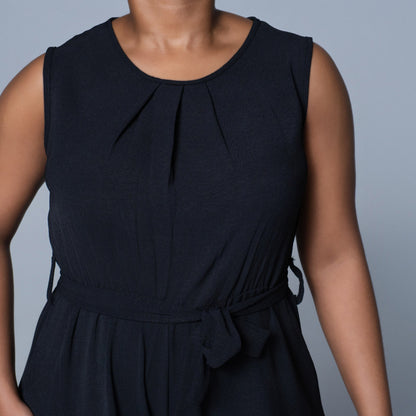 Ladies Sleeveless Black Jumpsuit
