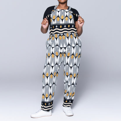 Ladies Printed Linen Jumpsuit