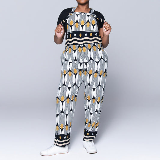 Ladies Printed Linen Jumpsuit
