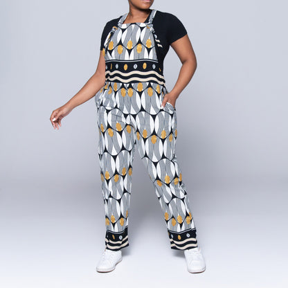 Ladies Printed Linen Jumpsuit