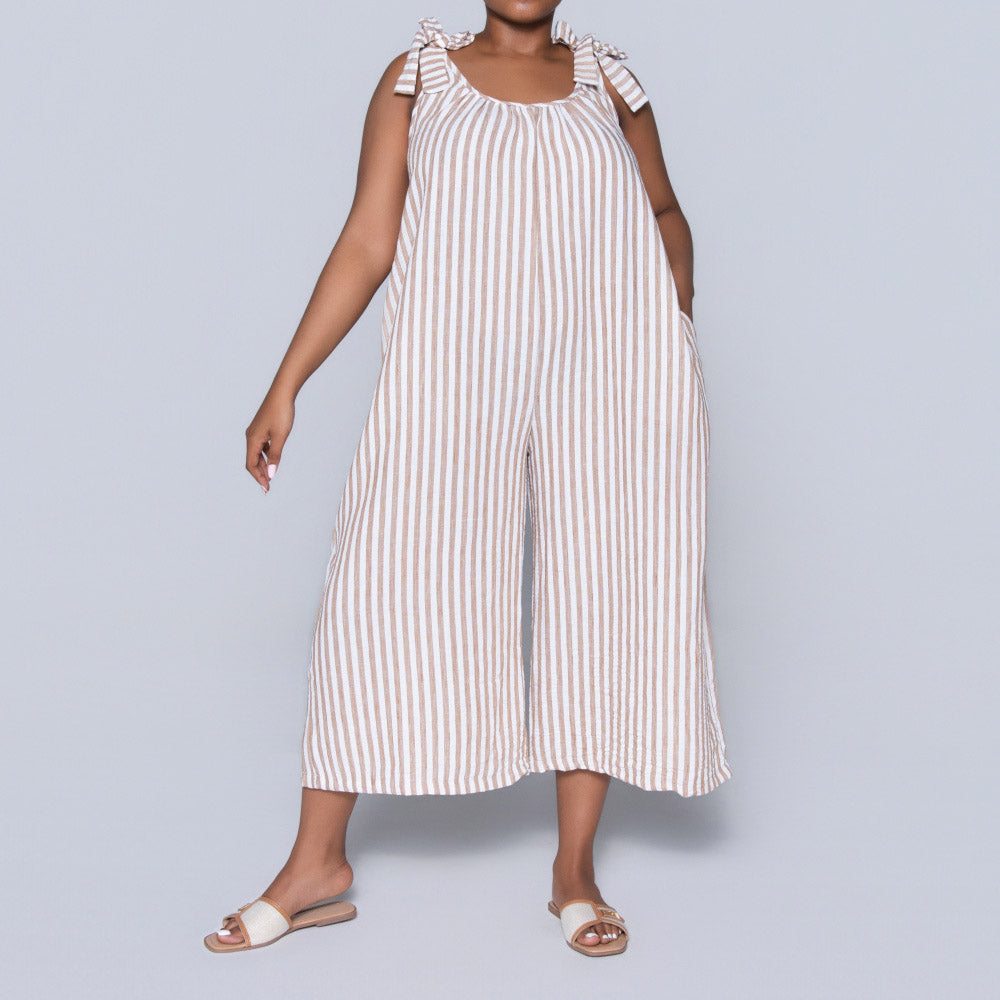 Striped Printed Jumpsuit
