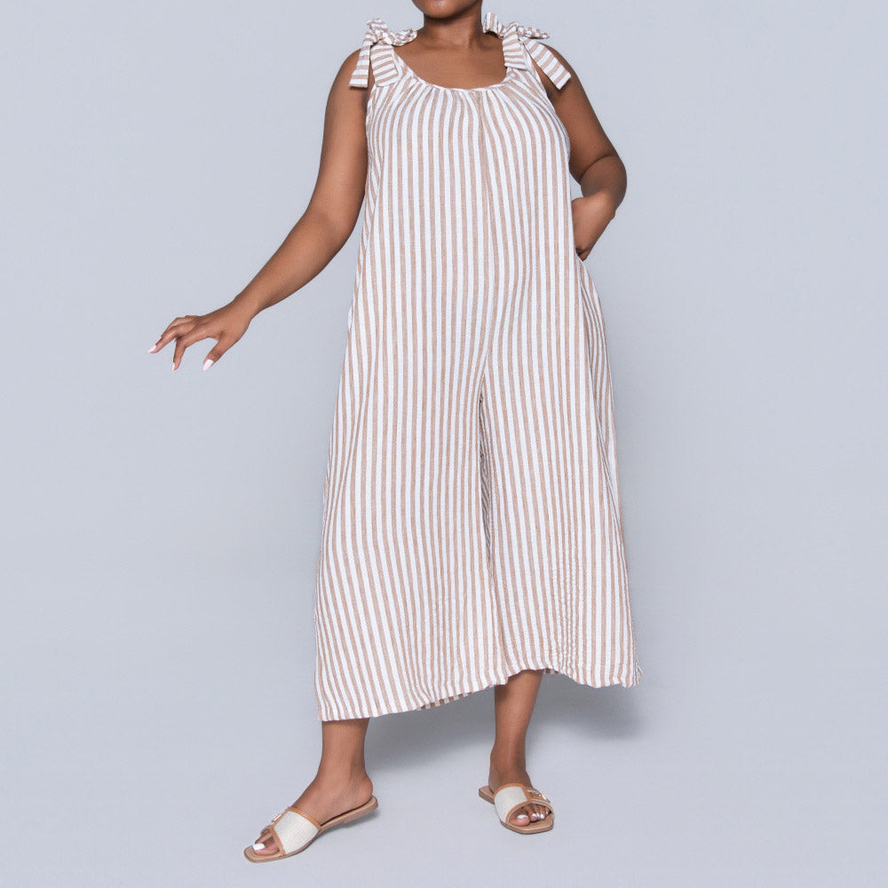 Striped Printed Jumpsuit
