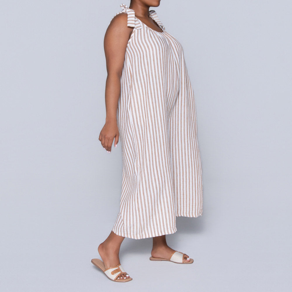 Striped Printed Jumpsuit