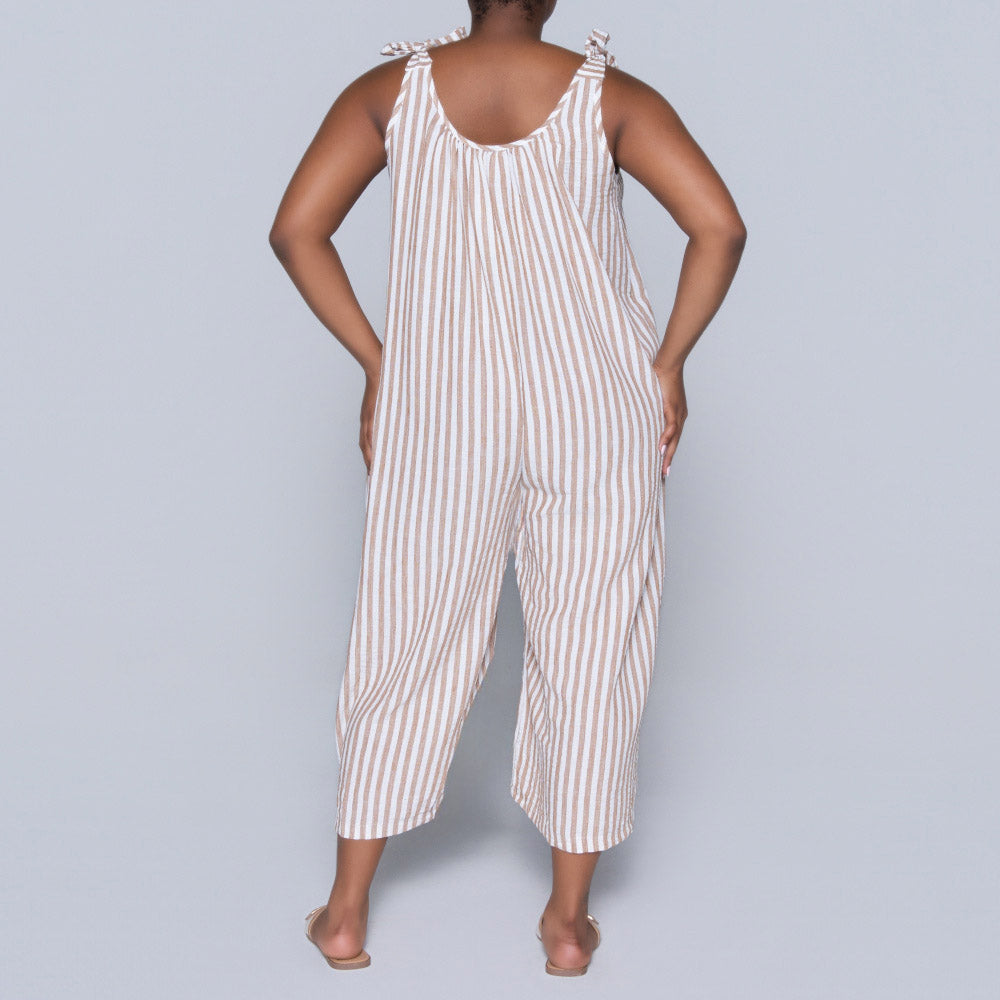 Striped Printed Jumpsuit