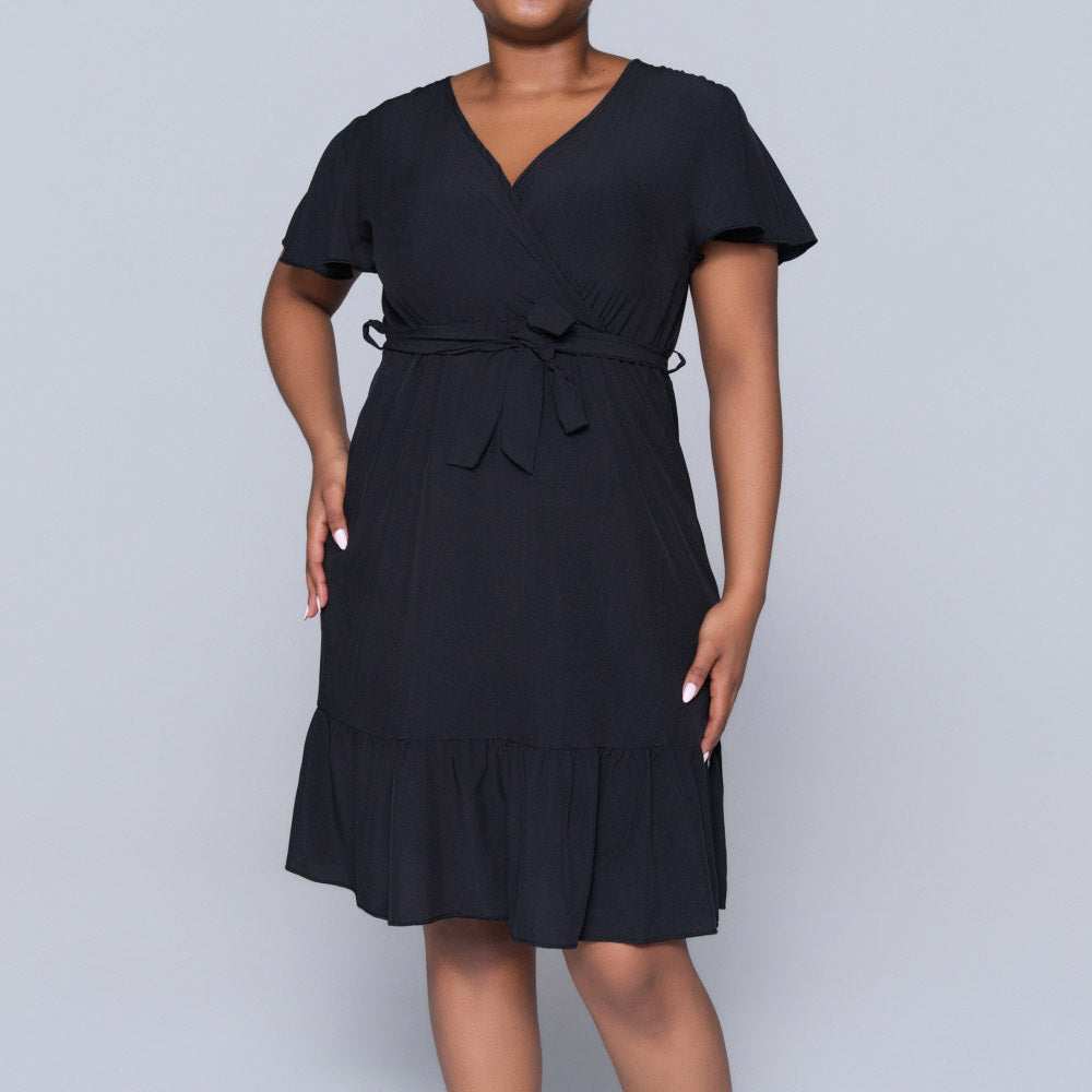 Black Cross Over Dress