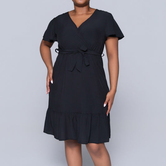 Black Cross Over Dress