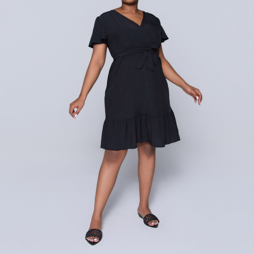 Black Cross Over Dress