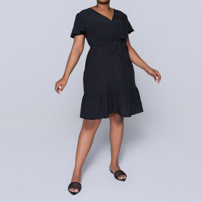 Black Cross Over Dress