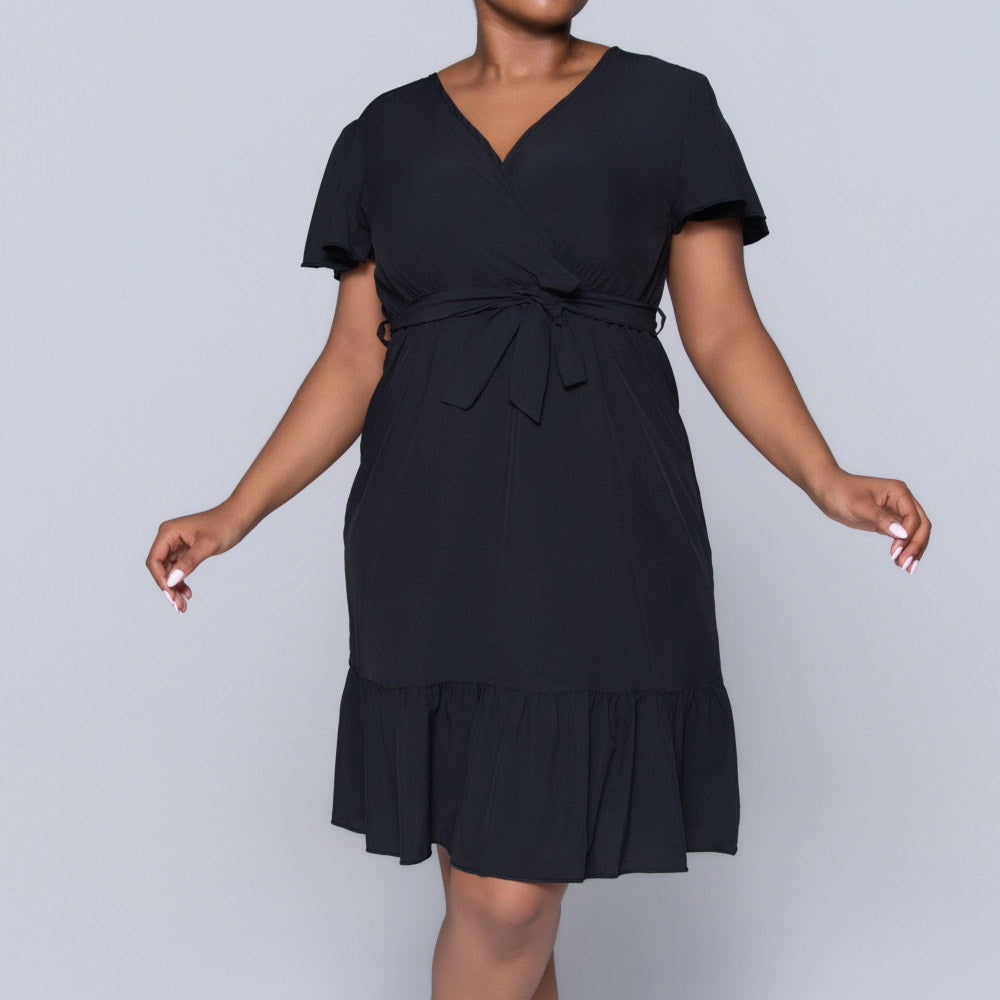 Black Cross Over Dress
