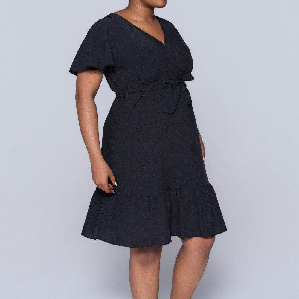 Black Cross Over Dress