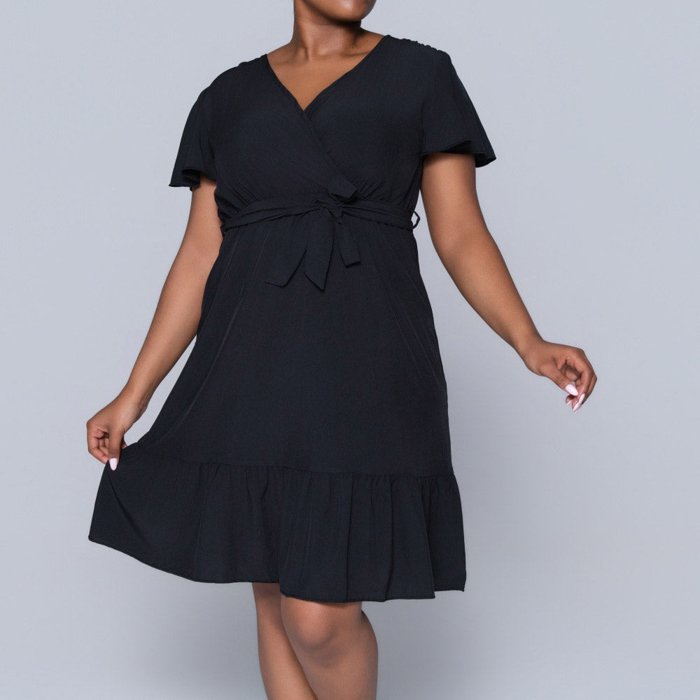 Black Cross Over Dress