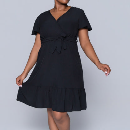 Black Cross Over Dress