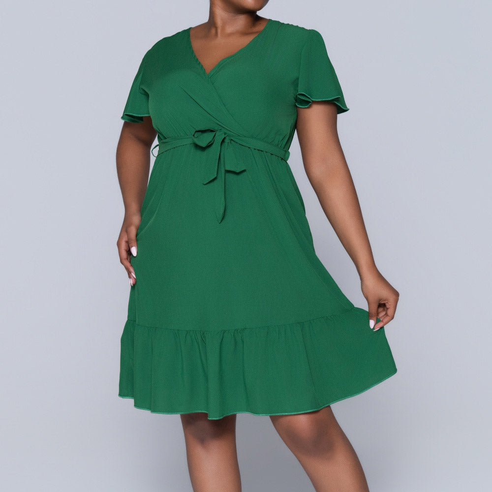 Emerald Cross Over Dress