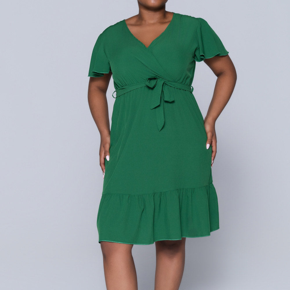 Emerald Cross Over Dress