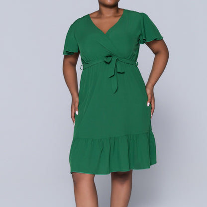 Emerald Cross Over Dress