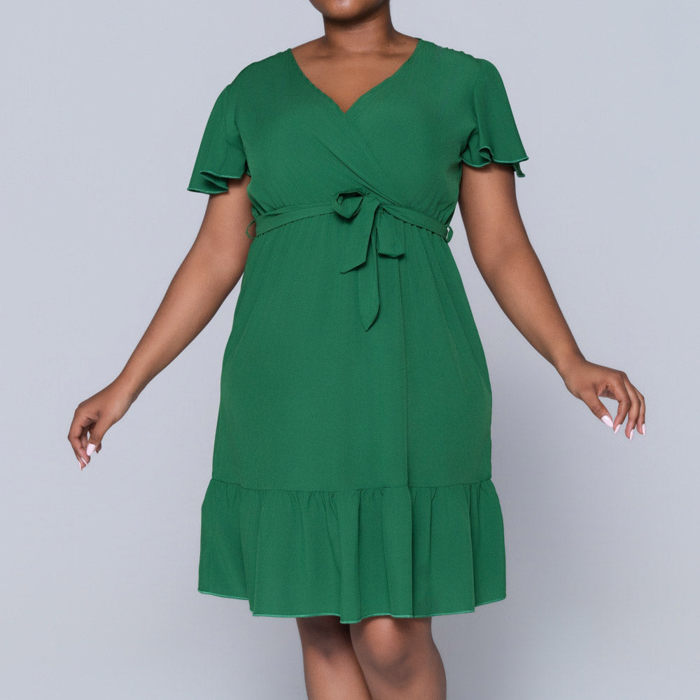 Emerald Cross Over Dress