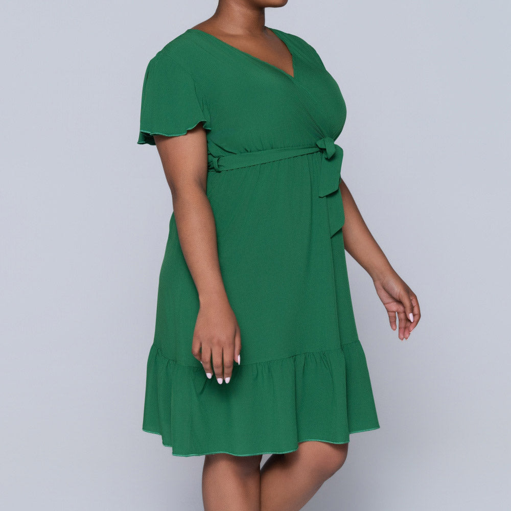 Emerald Cross Over Dress