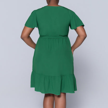Emerald Cross Over Dress