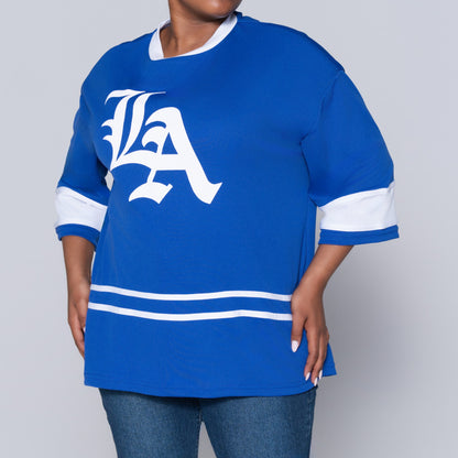 Royal Blue Birds Eye Top