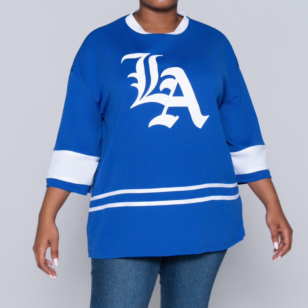 Royal Blue Birds Eye Top