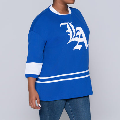 Royal Blue Birds Eye Top