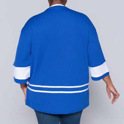 Royal Blue Birds Eye Top