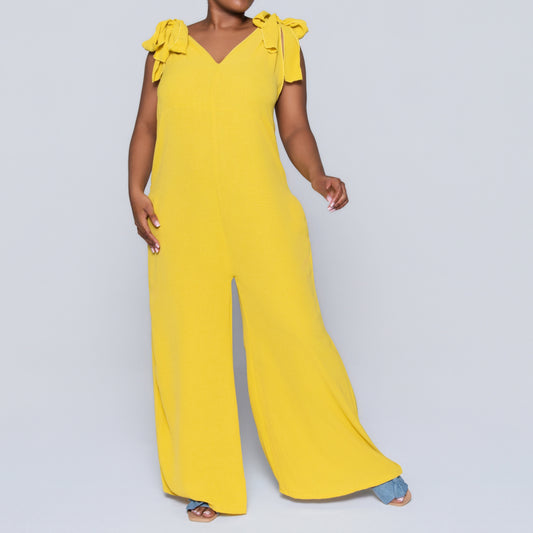 Ochre Sleeveless Airflow Jumpsuit