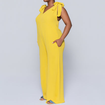 Ochre Sleeveless Airflow Jumpsuit