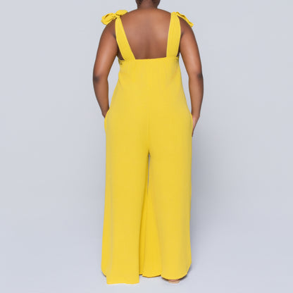 Ochre Sleeveless Airflow Jumpsuit