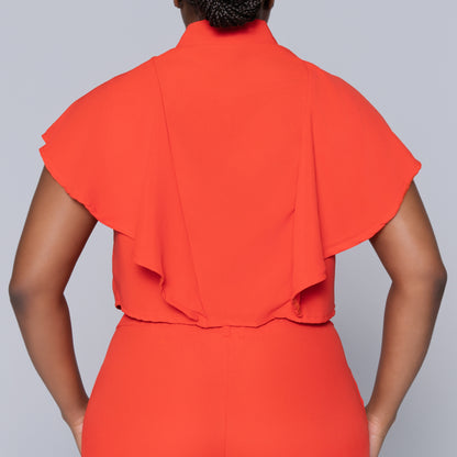 Terracotta Tie-Up Crop Top