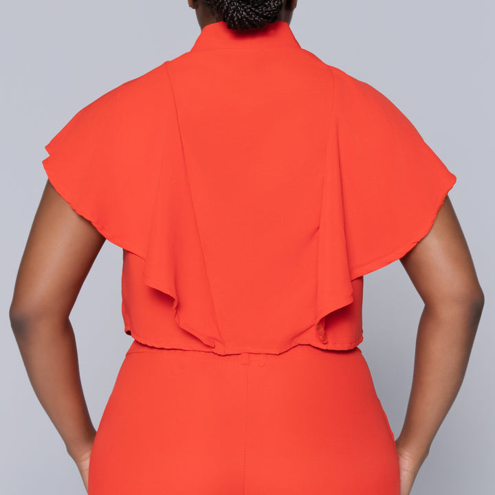 Terracotta Tie-Up Crop Top