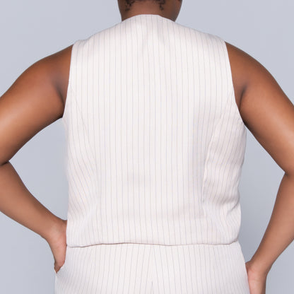 Striped Stone Waistcoat