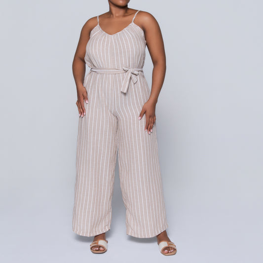 Stone Striped Jumpsuit