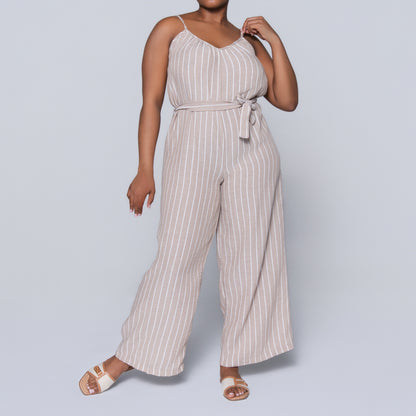 Stone Striped Jumpsuit