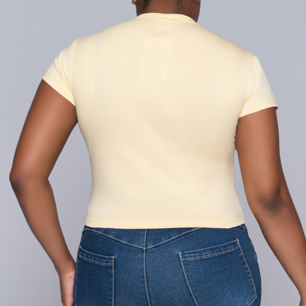 Butter Front Print Top