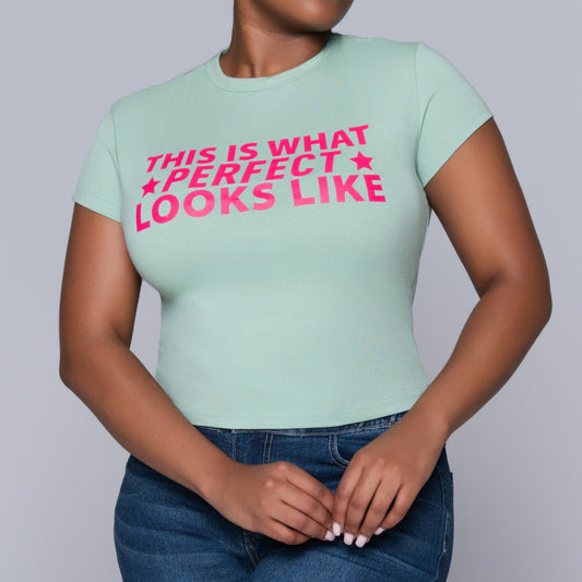 Sage Front Print Top