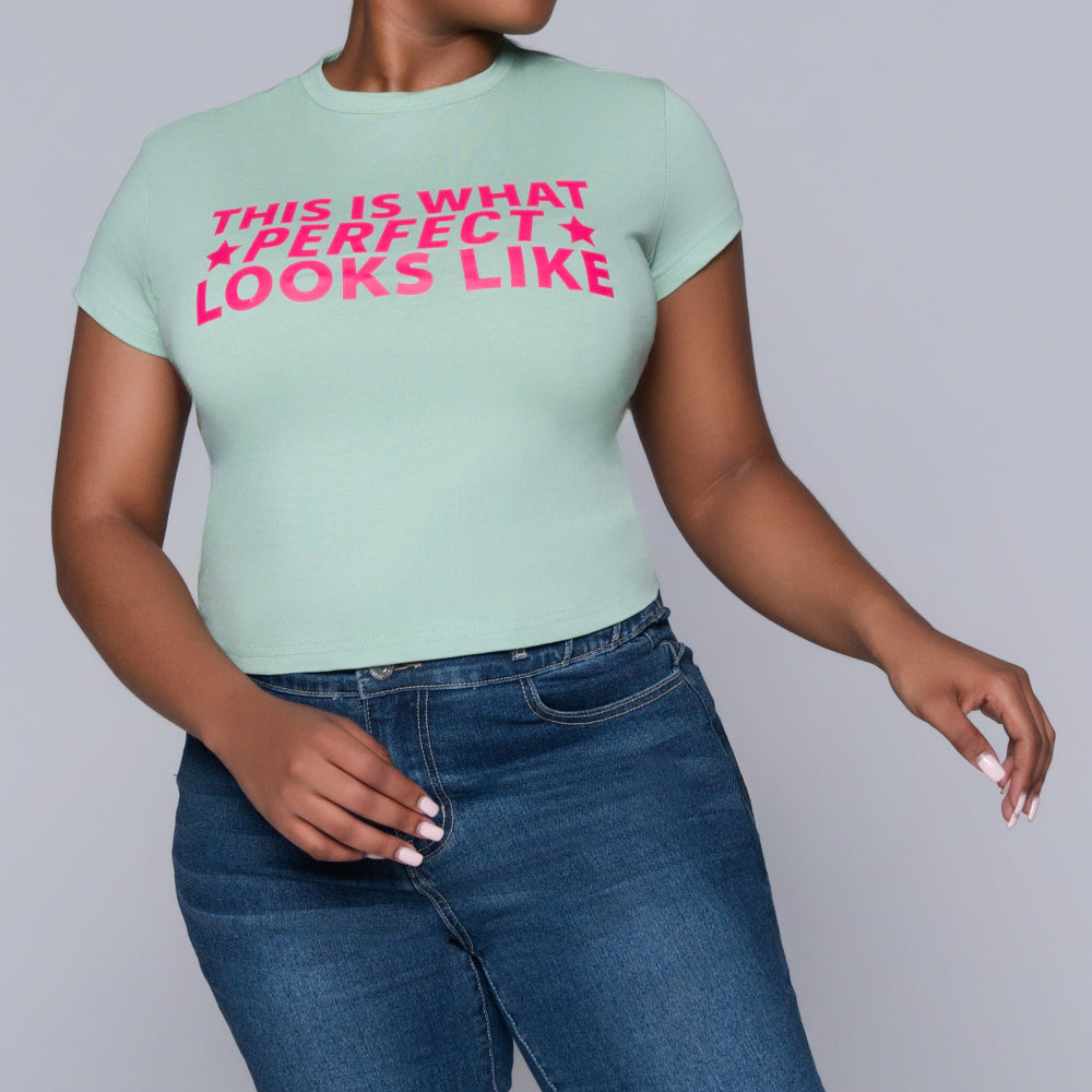 Sage Front Print Top