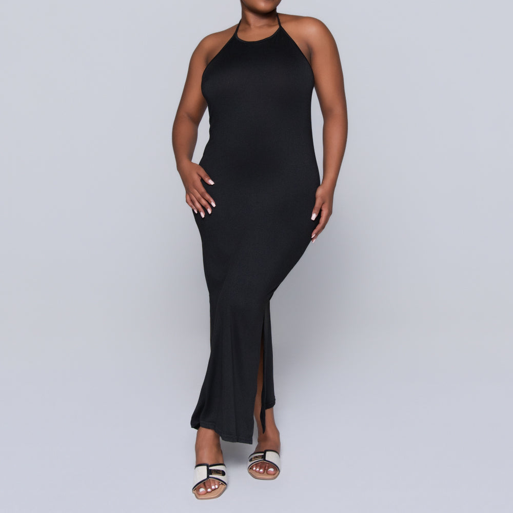 Black Halter Neck Dress