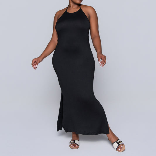 Black Halter Neck Dress