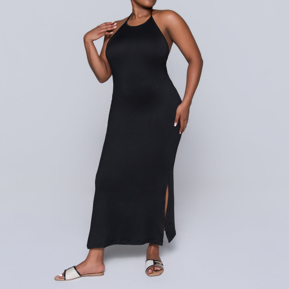 Black Halter Neck Dress
