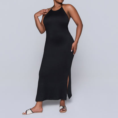 Black Halter Neck Dress