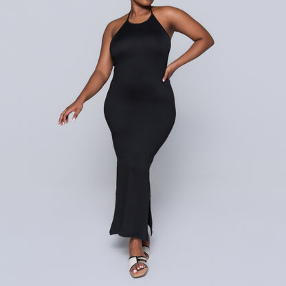 Black Halter Neck Dress