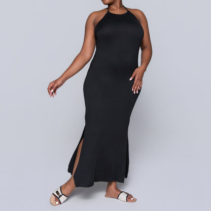 Black Halter Neck Dress
